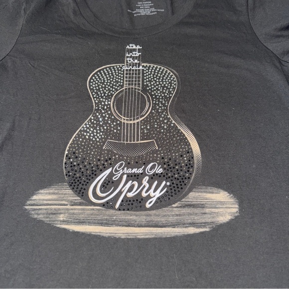 GRAND OLE OPRY Country Music Bedazzled T-Shirt, Rhinestones Bling, Women’s Sz M - Picture 3 of 7